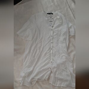 Flowy Size Small White Zara Dress NWT